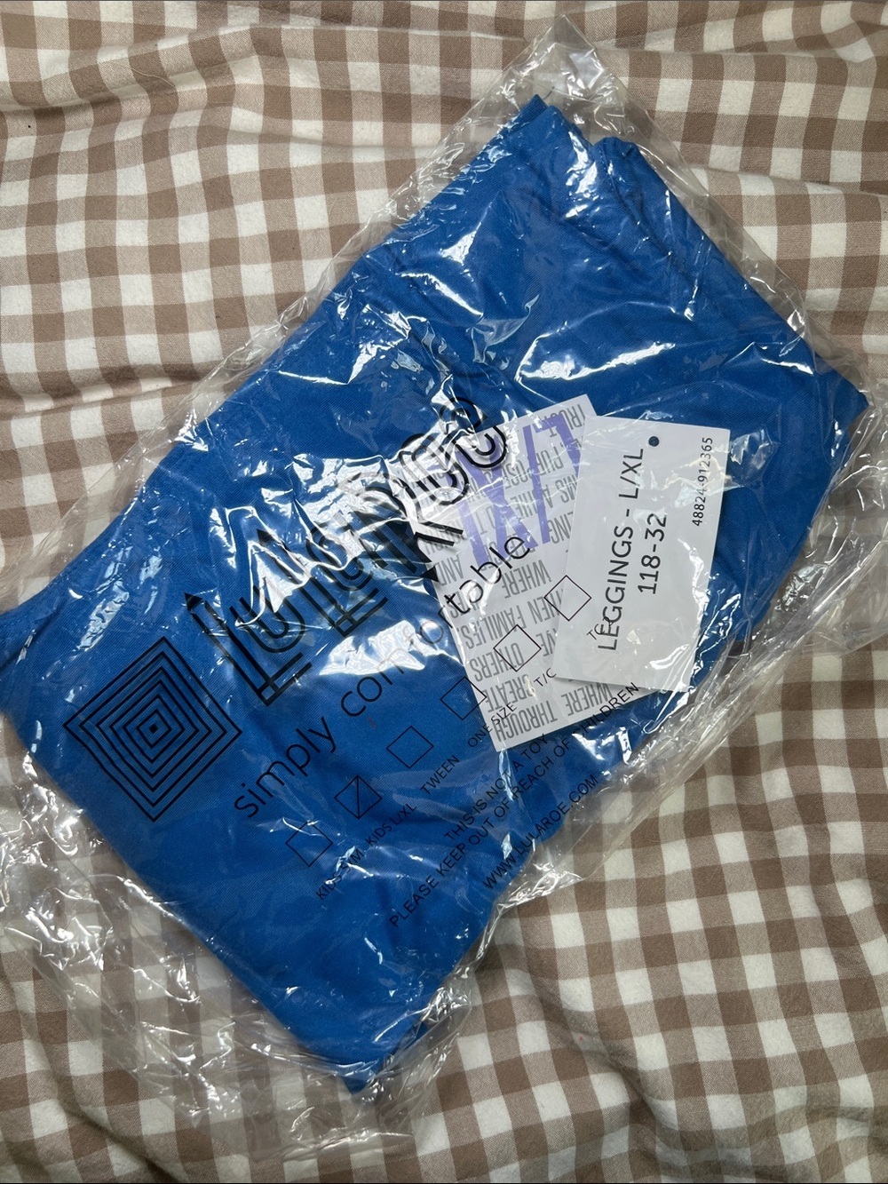 LuLaRoe Bright Blue Kid’s Leggings L/XL- New in Bag